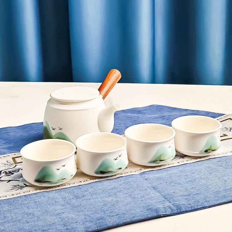 功夫茶杯中式用茶具套装陶瓷主人杯品茗杯国潮礼盒粗瓷喝茶杯子