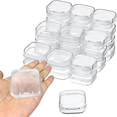 30 Packs Clear Small Plastic Containers Transparent Storage