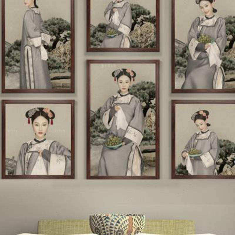 中式  实木超大尺寸组相片墙 客餐厅配沙发像框 中国风相框,家居饰品,相框/画框,淘宝优惠券,粉丝福利购,淘宝优惠卷