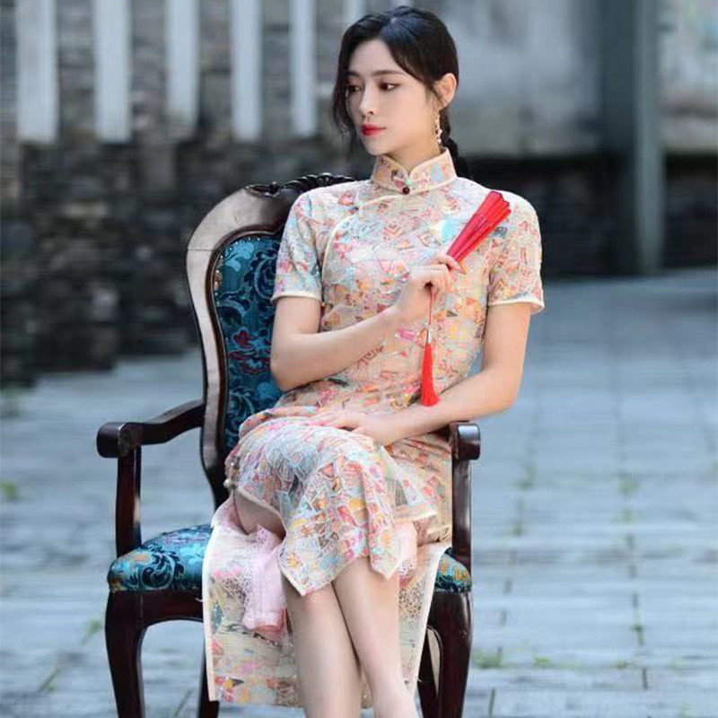 年轻款少女粉色亮片刺绣2025年春款新款小个子气质婚宴
