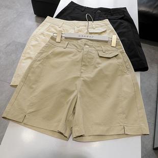 日常实穿推荐~五分工装裤女2023夏季新款薄款休闲阔腿女