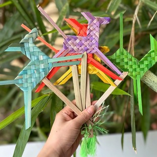 (成品)竹编DIY小马书签非遗手工研学亲子团建手工竹编