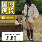 时尚 雨鞋 女士高筒雨鞋 防水雨靴防滑户外徒步水靴轻便胶靴