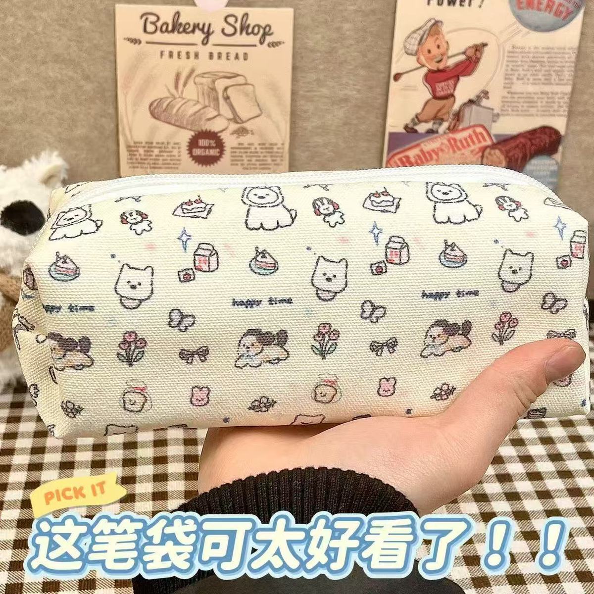 ins风可爱韩系笔袋高颜值学生用大容量文具袋少女化妆袋收纳袋