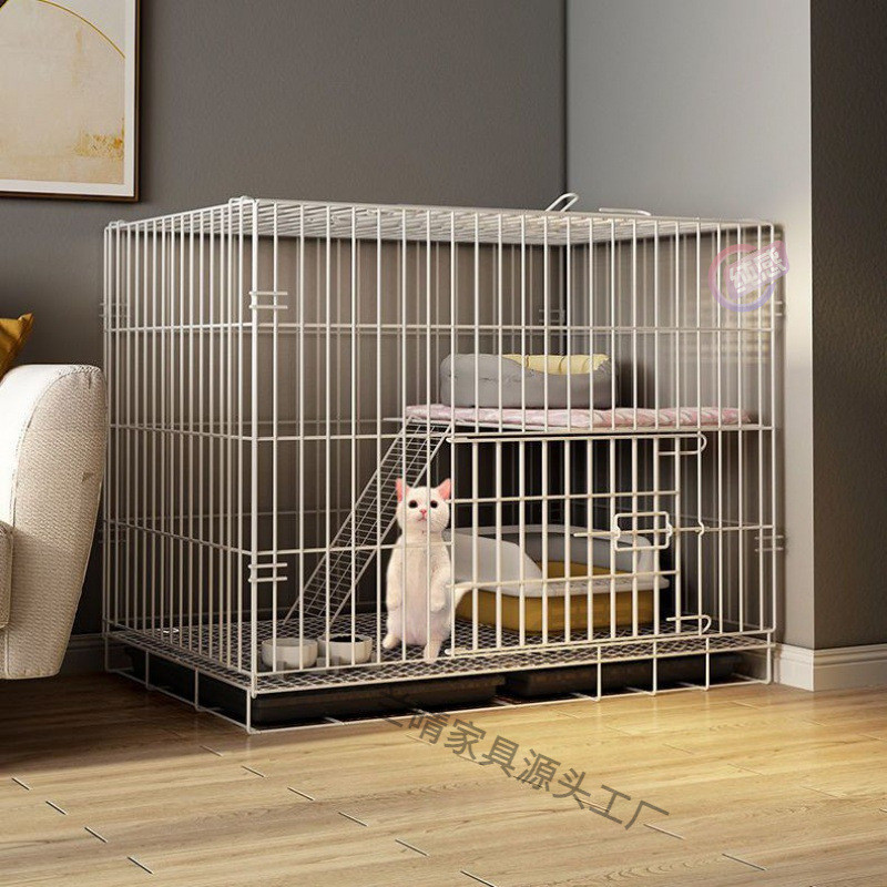 猫笼子家用室内小型带厕所一体不占地宠物猫咪幼猫折叠猫舍猫笼子