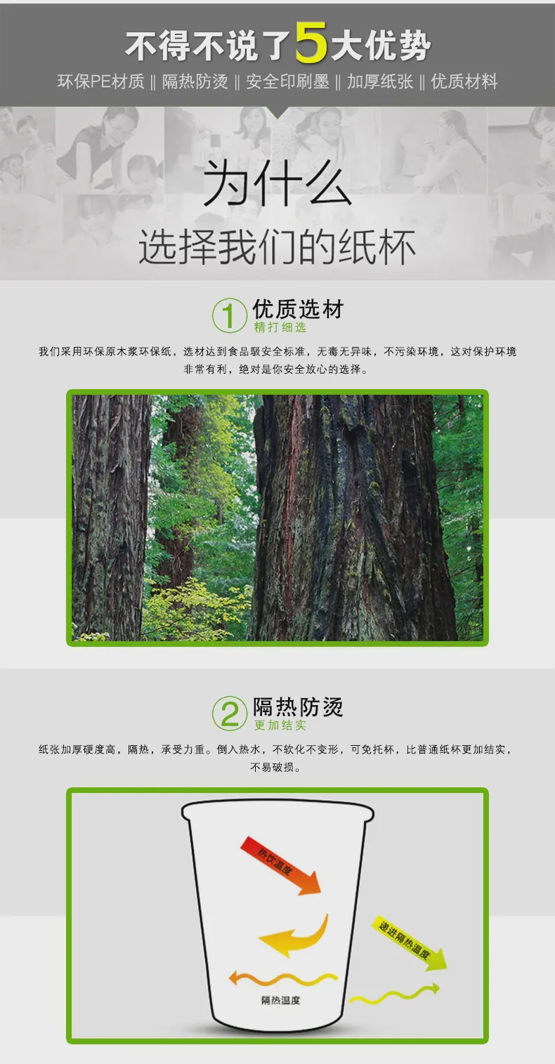 Бумажные стаканчики, Пакеты 一次性白纸杯 2.5/4.5/7/9/8/12/16盎司 饮水杯定 制纸袋纸/杯纸