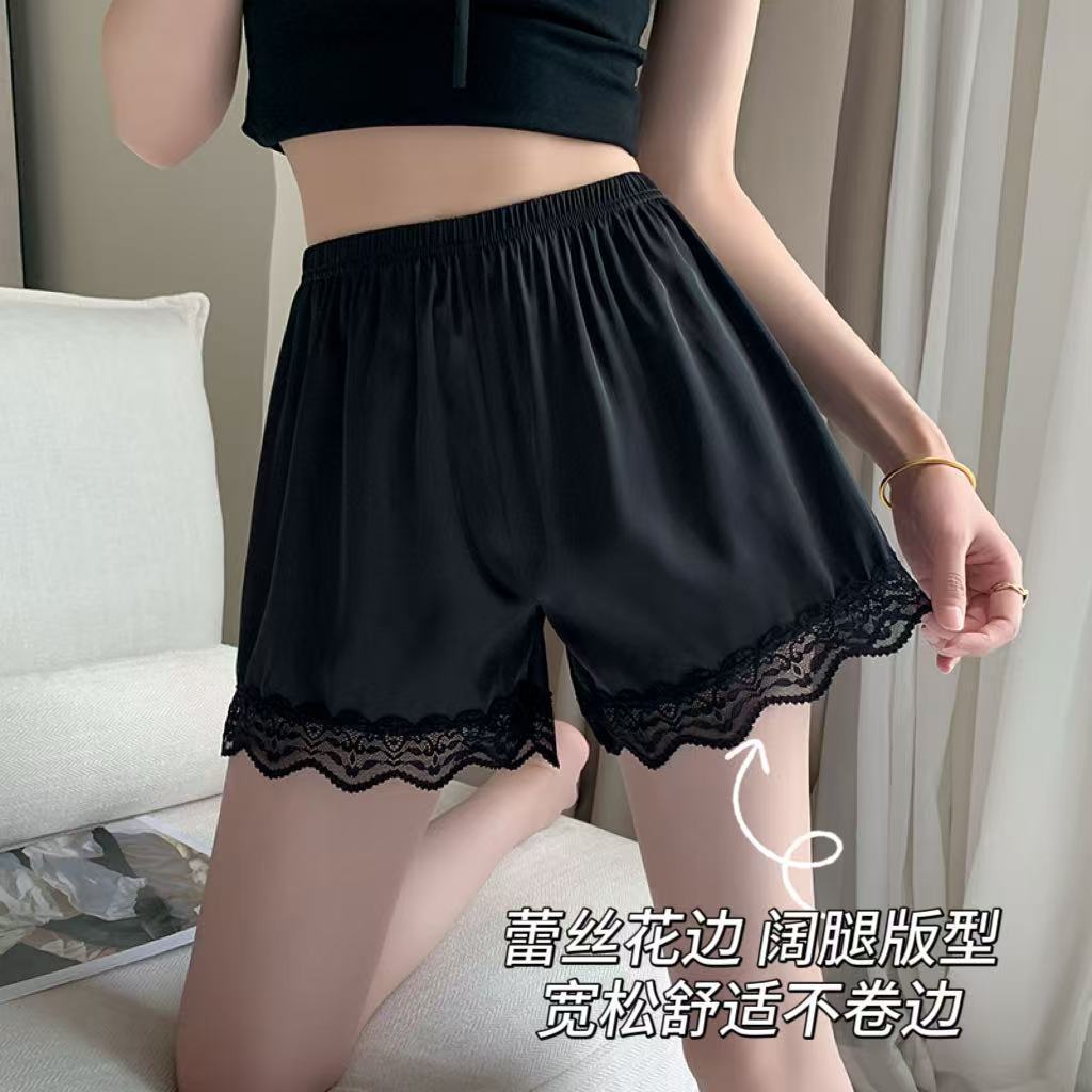 白色安全裤女防走光夏季薄款冰丝打底裤可外穿不卷边宽松三分短裤
