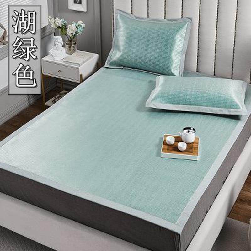 新品夏季加厚凉席1.8m床折u叠空调冰丝席子1.5米竹炭冰藤席0.9学,床上用品,冰丝席,淘宝优惠券,粉丝福利购,淘宝优惠卷