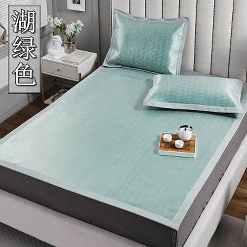 新品夏季加厚凉席1.8m床折u叠空调冰丝席子1.5米竹炭冰藤席0.9学