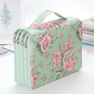 184孔笔帘多功能文具包素描绘画学生铅笔袋大容量美术画笔收纳包