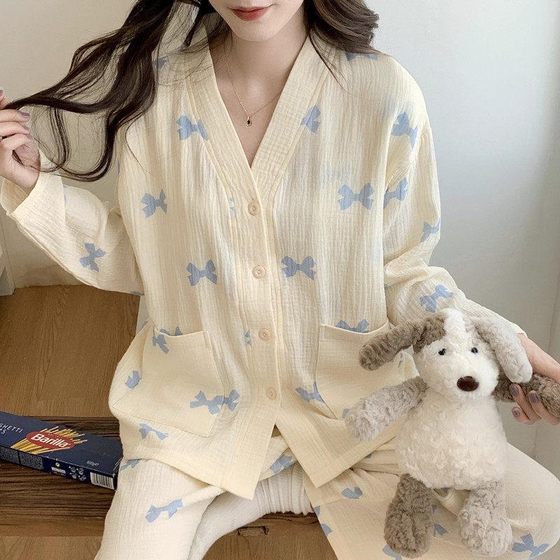 纱布孕妇睡衣春秋纯棉产后4月份哺乳月子服夏季薄款喂奶产妇5居,孕妇装/孕产妇用品/营养,家居服套装,淘宝优惠券,粉丝福利购,淘宝优惠卷