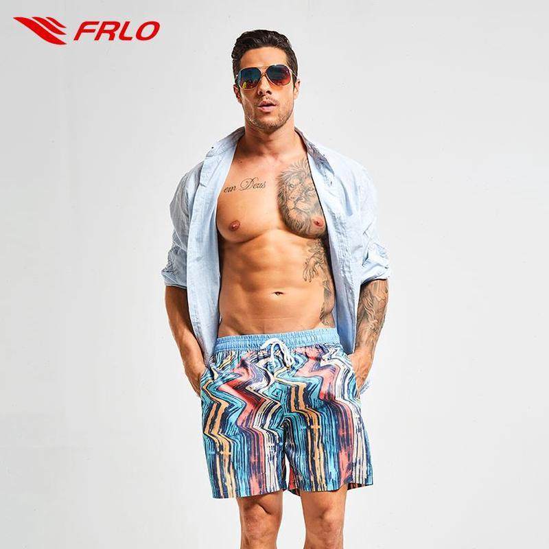 宽松裤男士海边度假泡温泉平角沙滩裤男可下水大码游泳裤分四速干