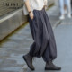 女大码 九分休闲阔腿甩裤 2025春秋新款 纯棉裤 遮肉显瘦裙裤