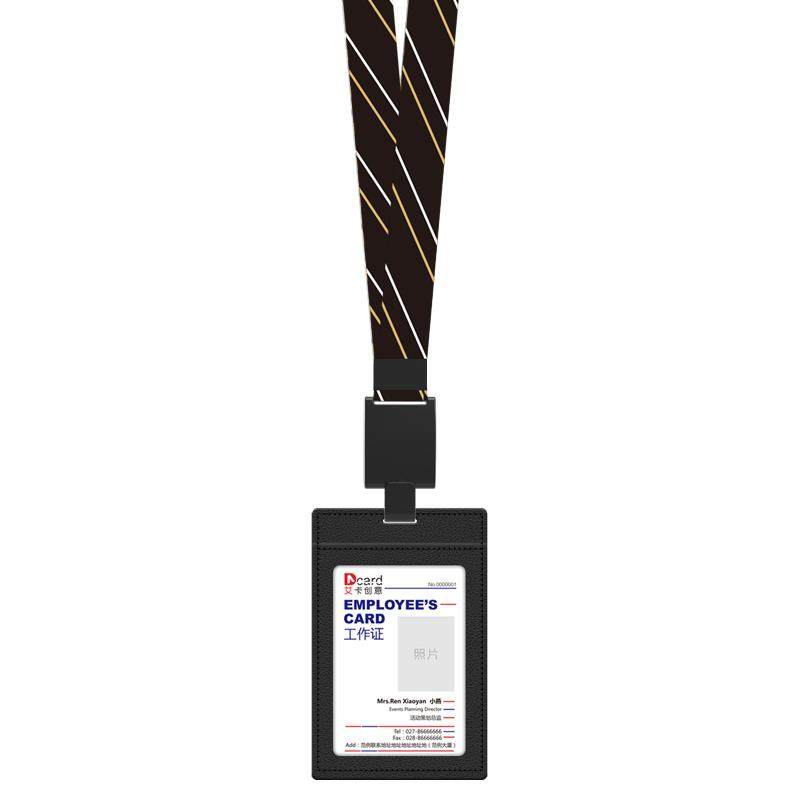 ADCARD高档皮套员工证件卡套P1S1工牌学生创意三卡位皮卡套胸卡易