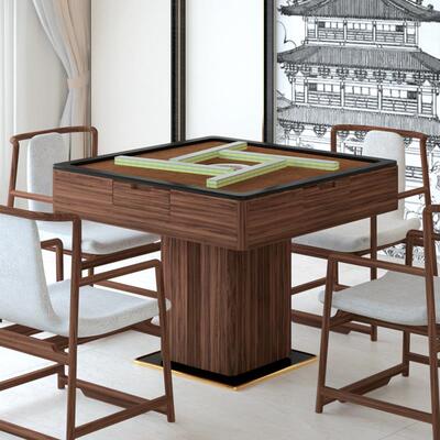 实木麻将桌餐桌两用一体新中式棋牌桌带盖板全自动静音电动麻将机
