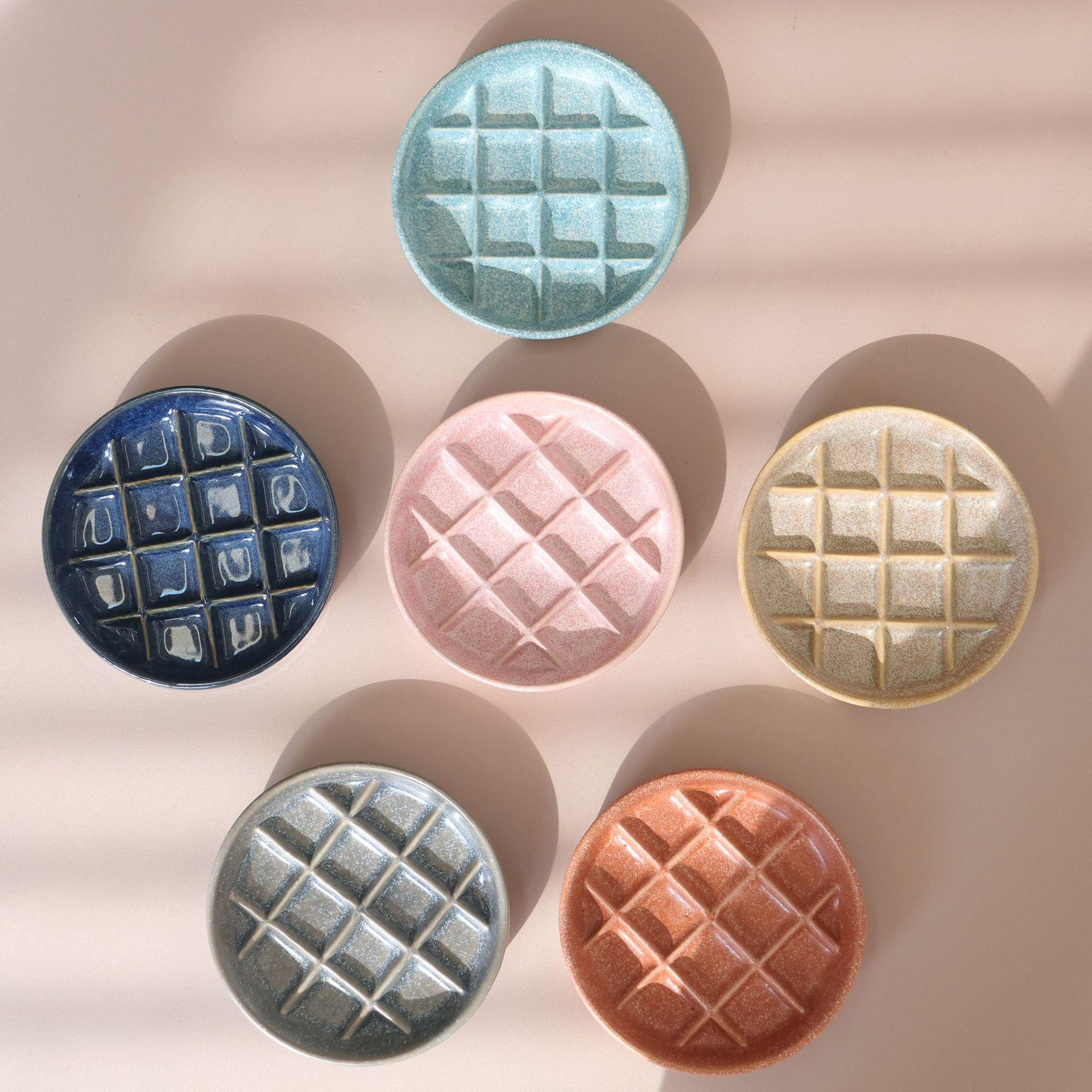 陶瓷慢食碗缓食碗猫碗网格减慢进食宠物碗猫狗防噎零食简约慢食盆