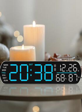 Led数字时钟多功能桌面数字闹钟万年历与温度和湿度表电视柜时钟