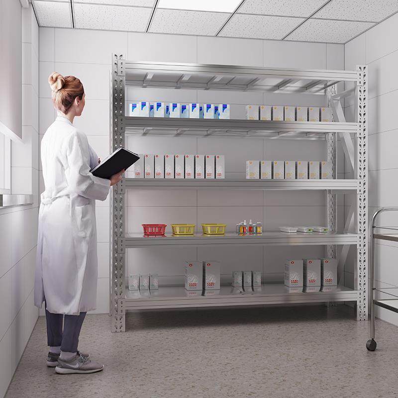 304不锈钢货架仓库仓储重型货物架工厂商用多层储物架落地置物架