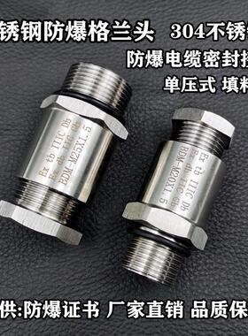 G3/4单压式填料函M25防爆葛格兰头G1/2 304不锈钢电缆防水接头M20