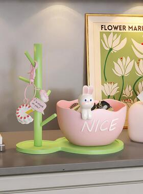 入户玄关钥匙收纳摆件兔子电视柜鞋柜进门家居装饰品乔迁新居礼物