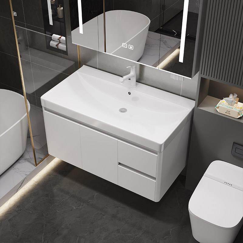 陶瓷一体盆蜂窝铝浴室柜组合带抽屉收纳盒洗漱台卫浴洗手盆洗脸盆