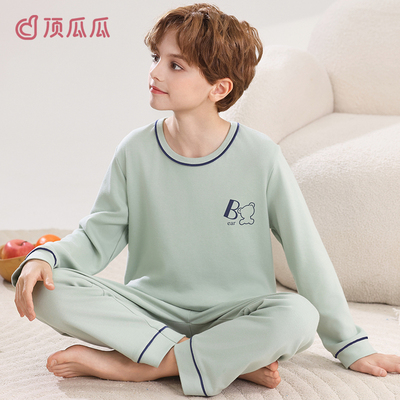 2025新款男童睡衣纯棉家居服套装