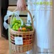 竹编水果篮水果包装 送礼礼品篮子展示采摘蓝混搭鲜果篮