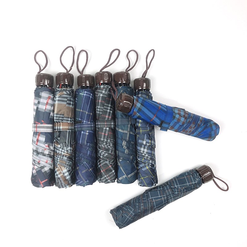 红叶伞格子伞加大人三人特大格子雨伞男女商务伞十骨学生雨伞