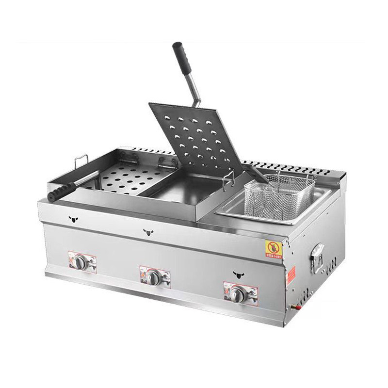 商用铁板鸡架炉炸鸡骨架设备燃气铁板鸭压板摆摊油炸锅一体机,厨房/烹饪用具,烧烤盘,淘宝优惠券,粉丝福利购,淘宝优惠卷