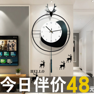 钟表挂钟客厅v创意现代简约家用轻奢时尚 2022网红新款 餐厅时钟202