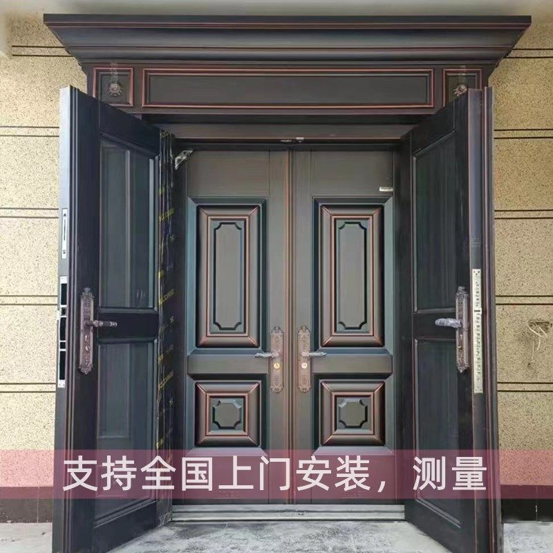 锌合金层复合门别墅大门进户仿铜防盗客厅农村自建入户