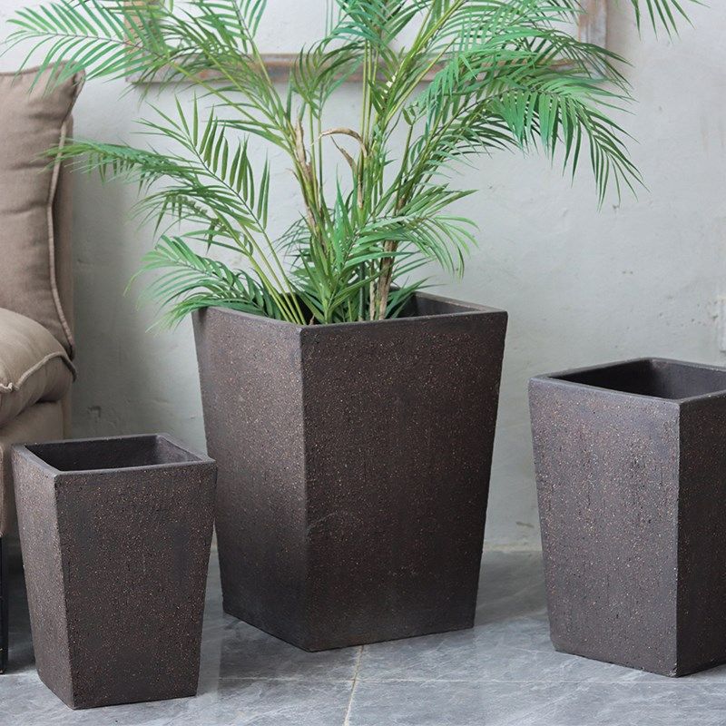 现代盆紫砂四方盆室内庭院签筒粗砂盆景观盆手工透气盆,家居饰品,花盆,淘宝优惠券,粉丝福利购,淘宝优惠卷