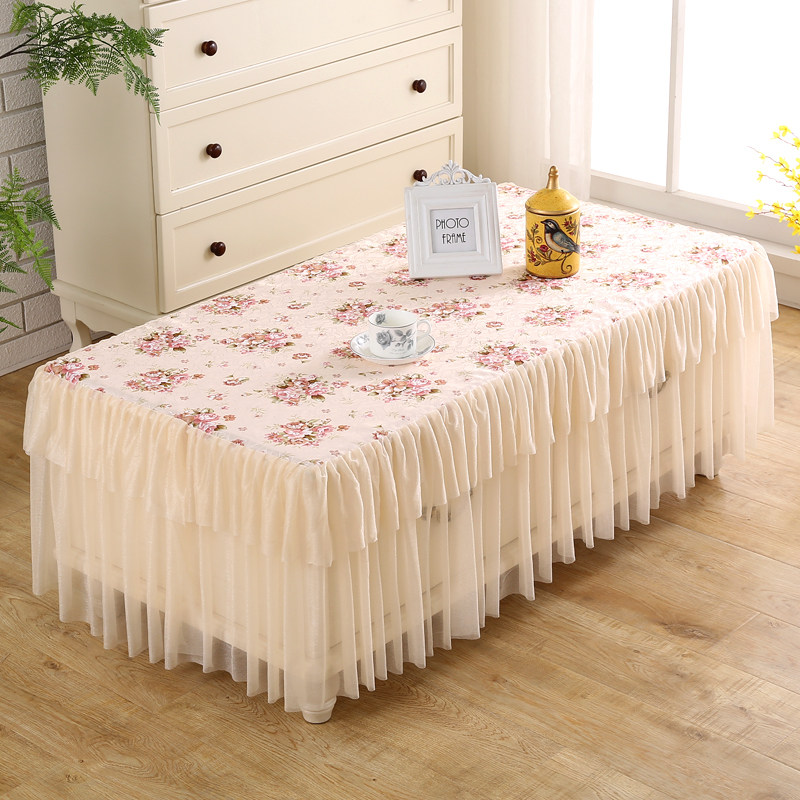 茶几罩长方形客厅布艺蕾丝全包电视柜桌布餐桌台布防尘罩,居家布艺,桌布,淘宝优惠券,粉丝福利购,淘宝优惠卷