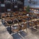 工业风卡座桌椅吧西餐咖啡厅烧烤奶茶店休闲区靠墙铁艺沙发