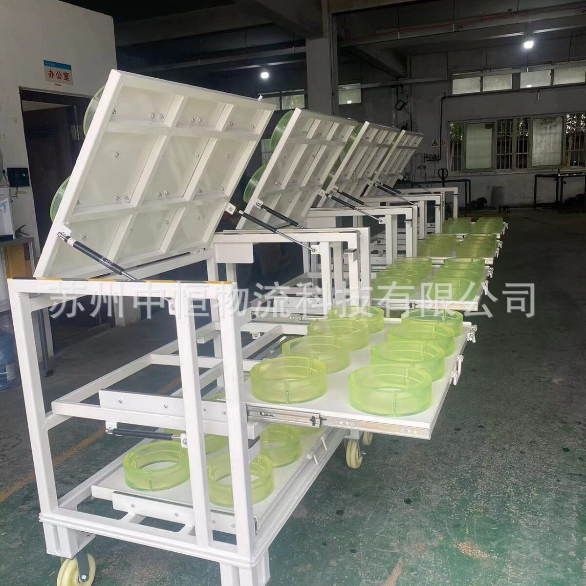 厂家供应汽车转向机电子零部件周转物料车 物流可移动置物架