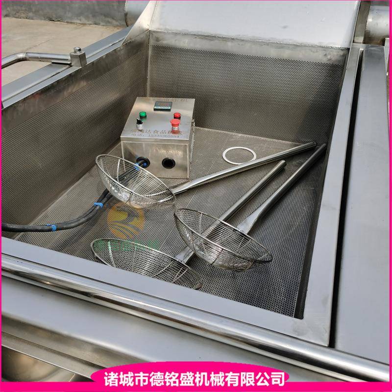 内部翻筐出料的土豆片苦荞片油炸锅 炸丸子机器 鸭翅燃气油炸机