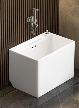 缪特陶瓷拖把池家用新款洗拖布池拖地盆阳台落地式拖帕池