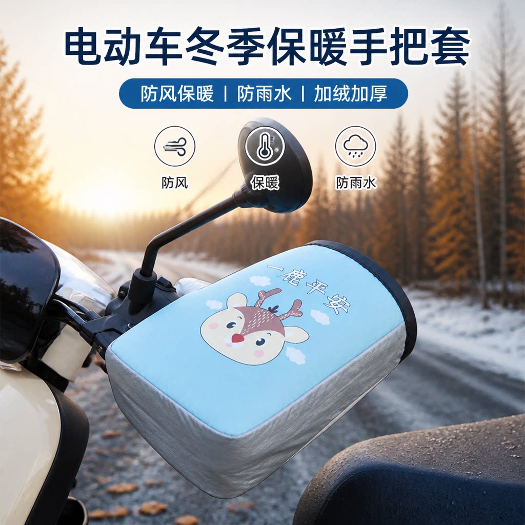 电动摩托车手把套冬季保暖电瓶车