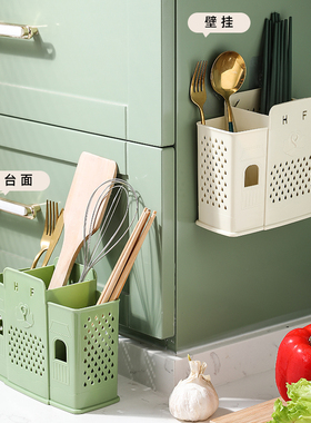 家用免打孔筷子篓筷子筒厨房塑料创意沥水餐具收纳盒筷子盒筷子笼