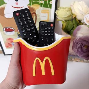 饰品盒子 创意遥控器收纳筒麦当劳周边搞怪客厅茶几卧室桌面艺术装