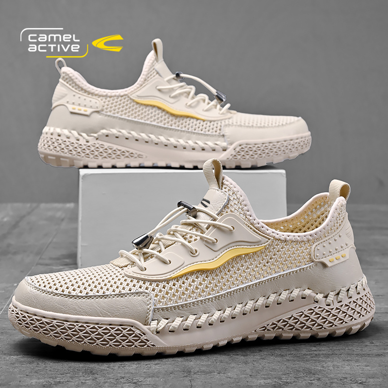 骆驼动感户外镂空网面运动鞋子男