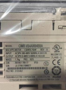 配件CIMR-VA4A0038FAACIMR-VB2A0002BBA安川变频器现货包邮咨议价
