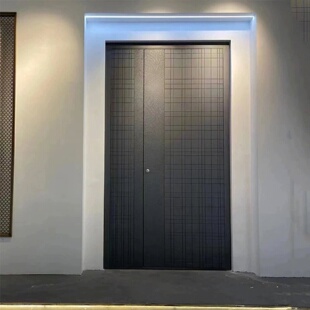 甲安全门铜门 轻奢铸铝门别墅大门子母门家用防盗入户门现代装
