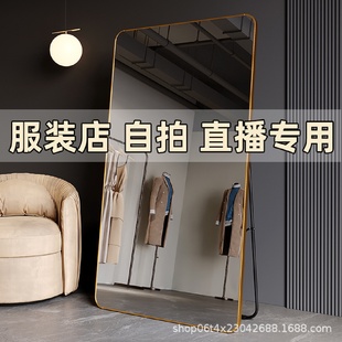 店直播专用显高显瘦穿衣镜子 落地镜可调节瘦身美颜家用穿衣镜服装