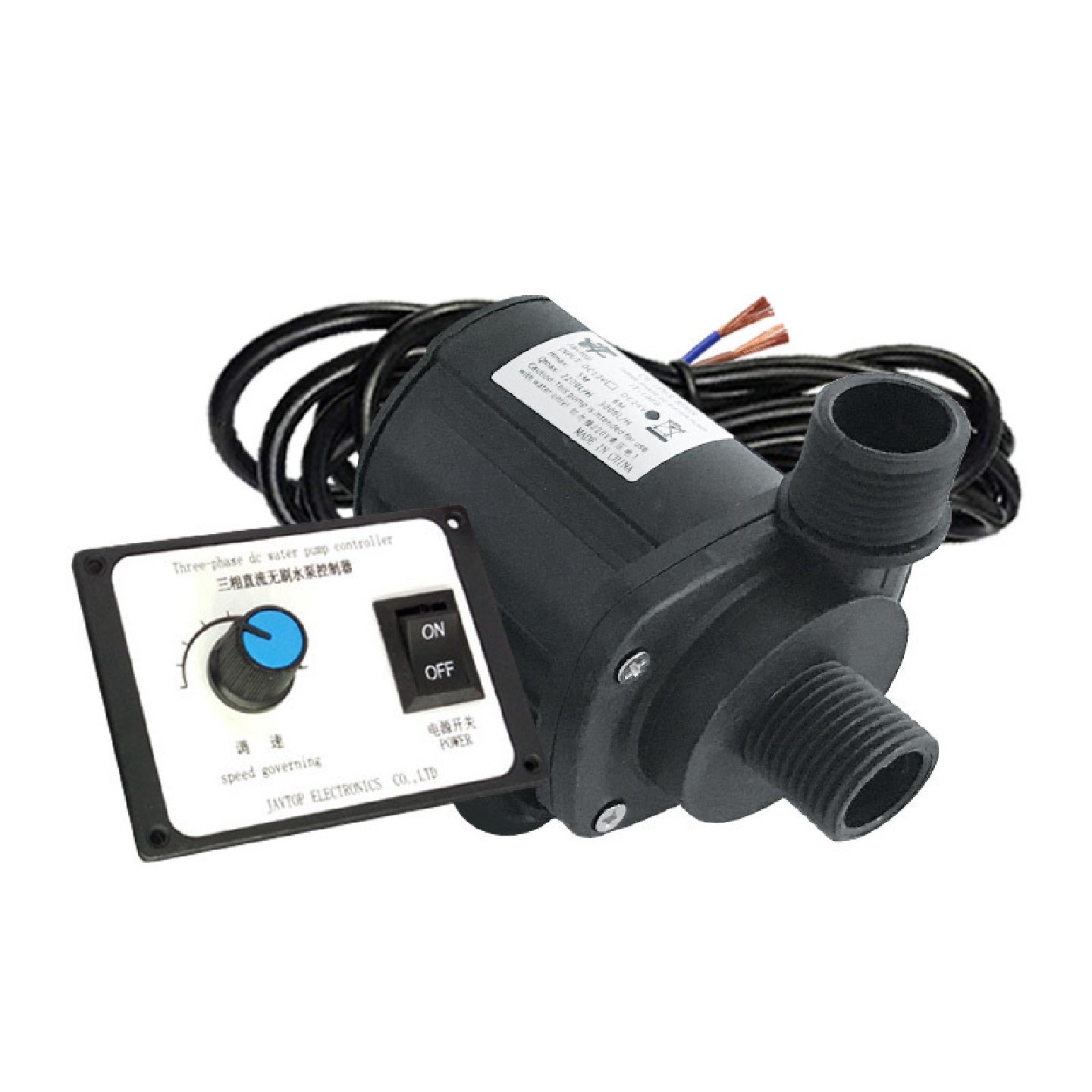 12V/24V无刷直流高扬程静音加压增压泵潜水陆用泵可调速JT1000B