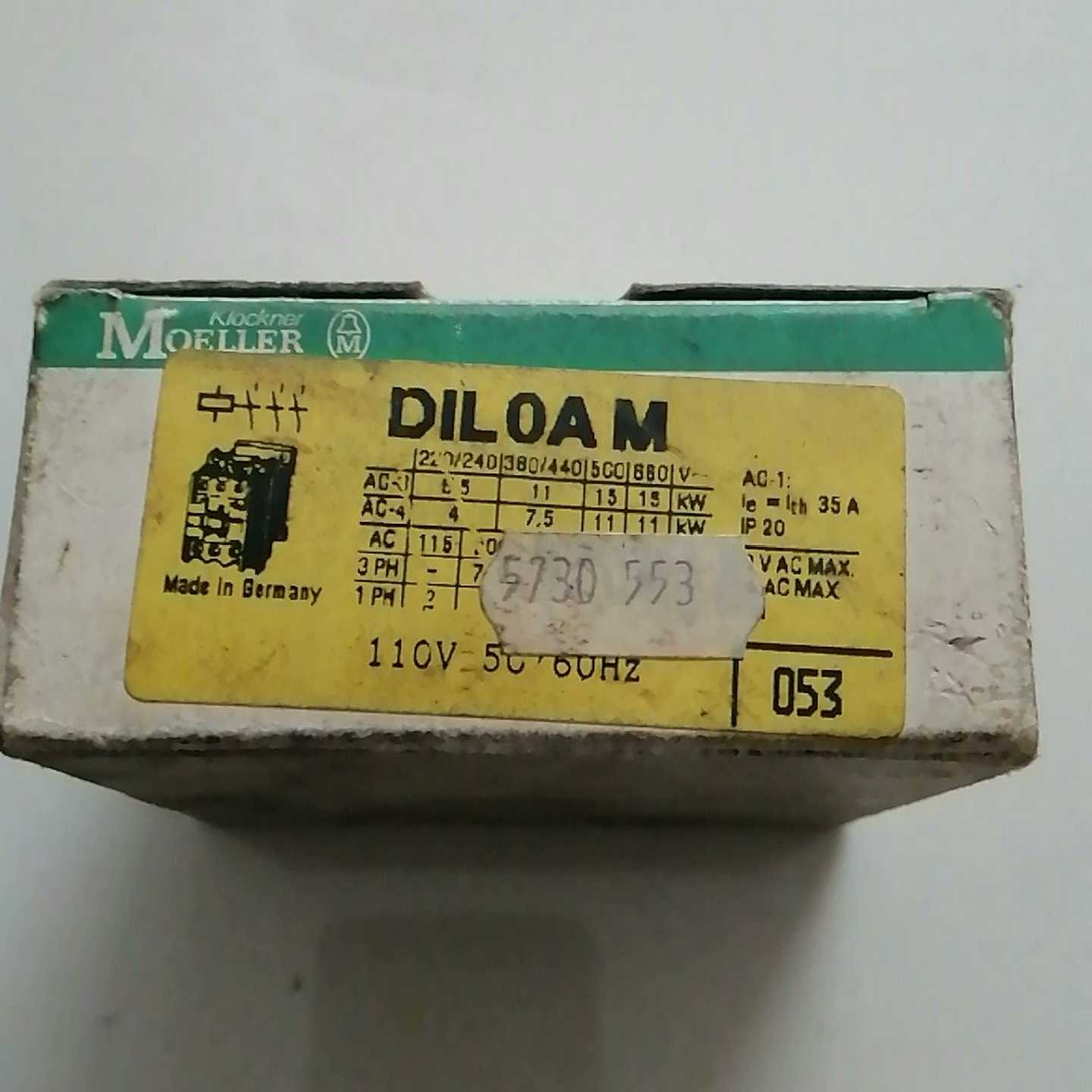 MOELLER/穆勒DIL0AM15kw交流接触器德询价