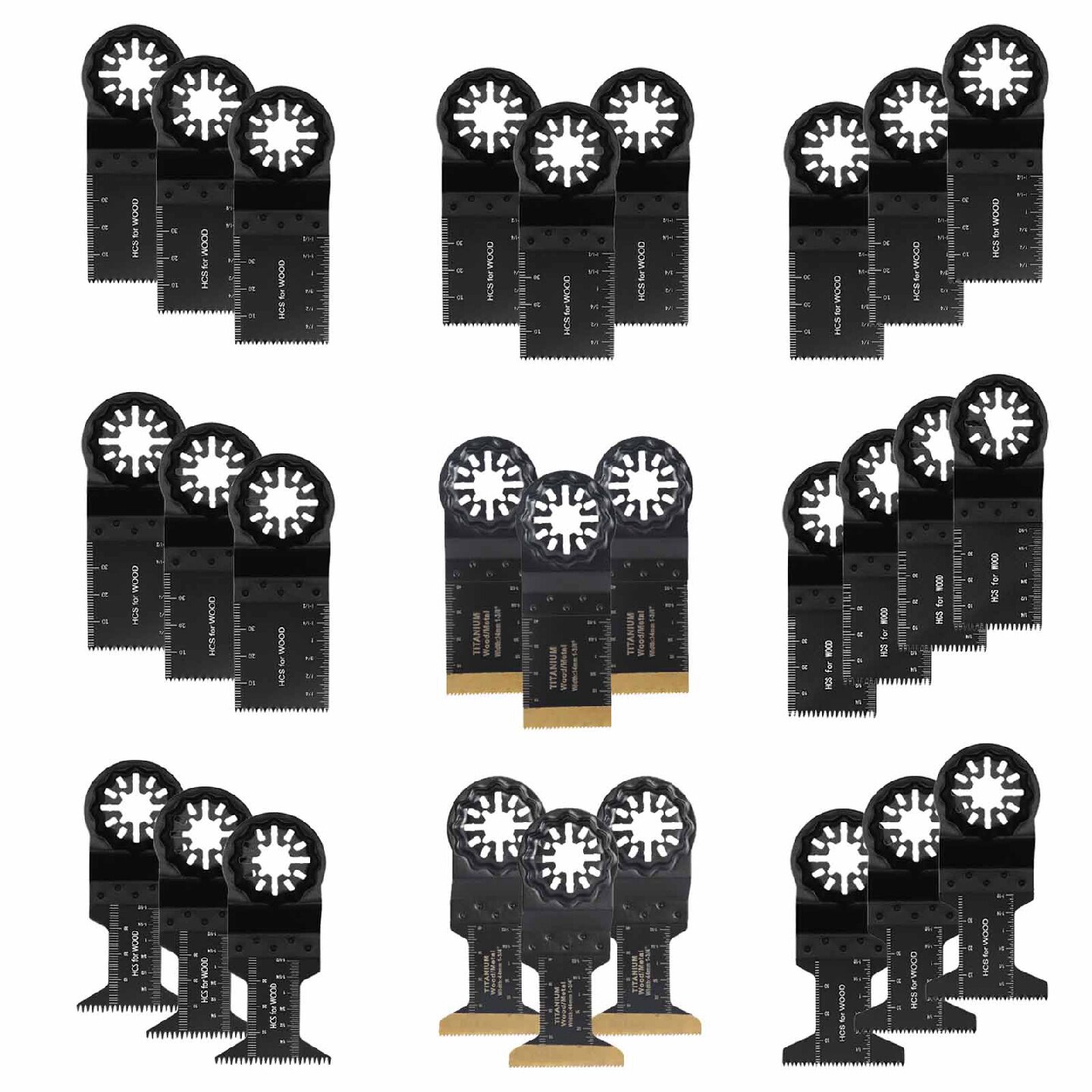 28件套摆动锯片星锁Starlock用于BOSCH/Makita万用宝配件