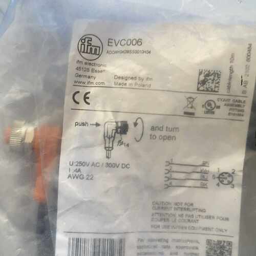 (询价)EVC006 IFM插头带10米电缆 M12插头带线10米，