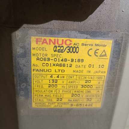 询价~A06B-0148-B189发那科伺服电机，功能