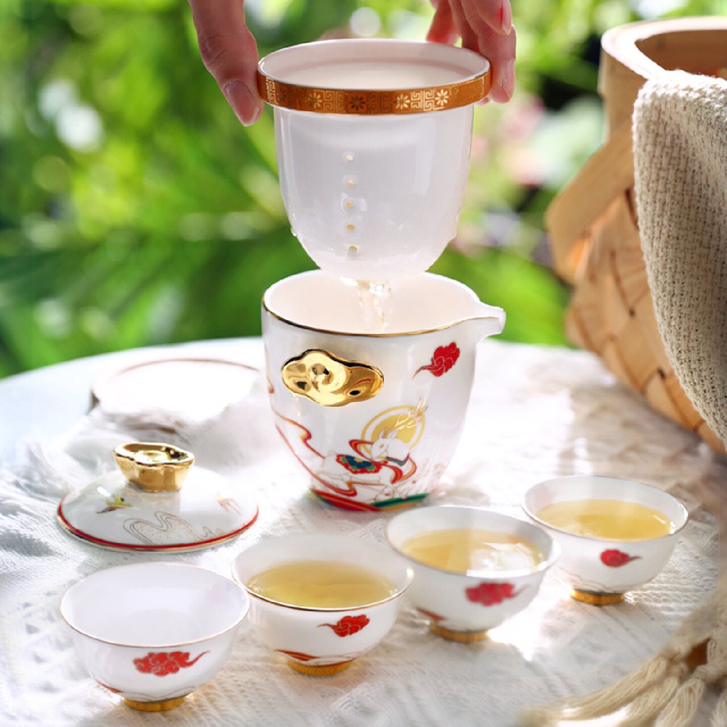 旅行茶具套装小套便携式过滤茶杯盖杯车载户外快客杯冲茶杯